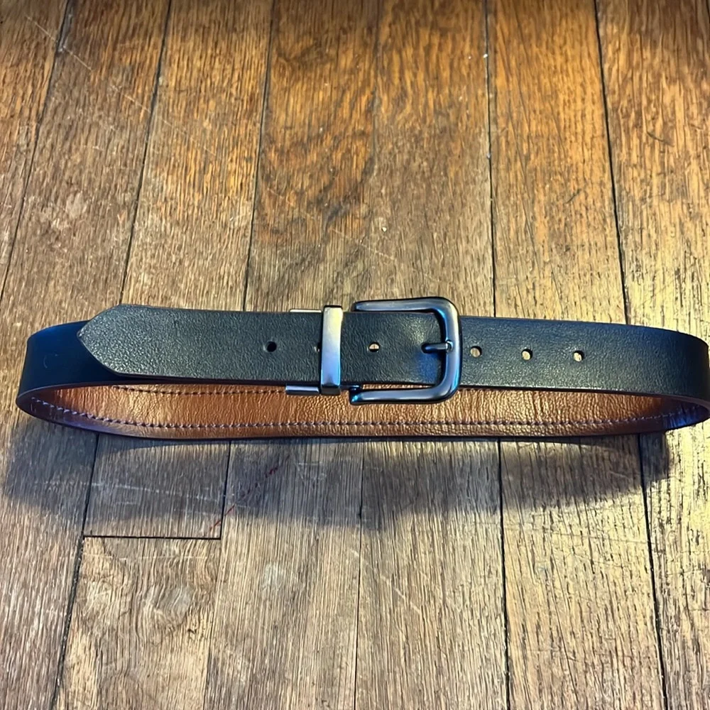 Columbia reversible belt brown black kids Small faux leather